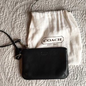 Like new black COACH wristlet